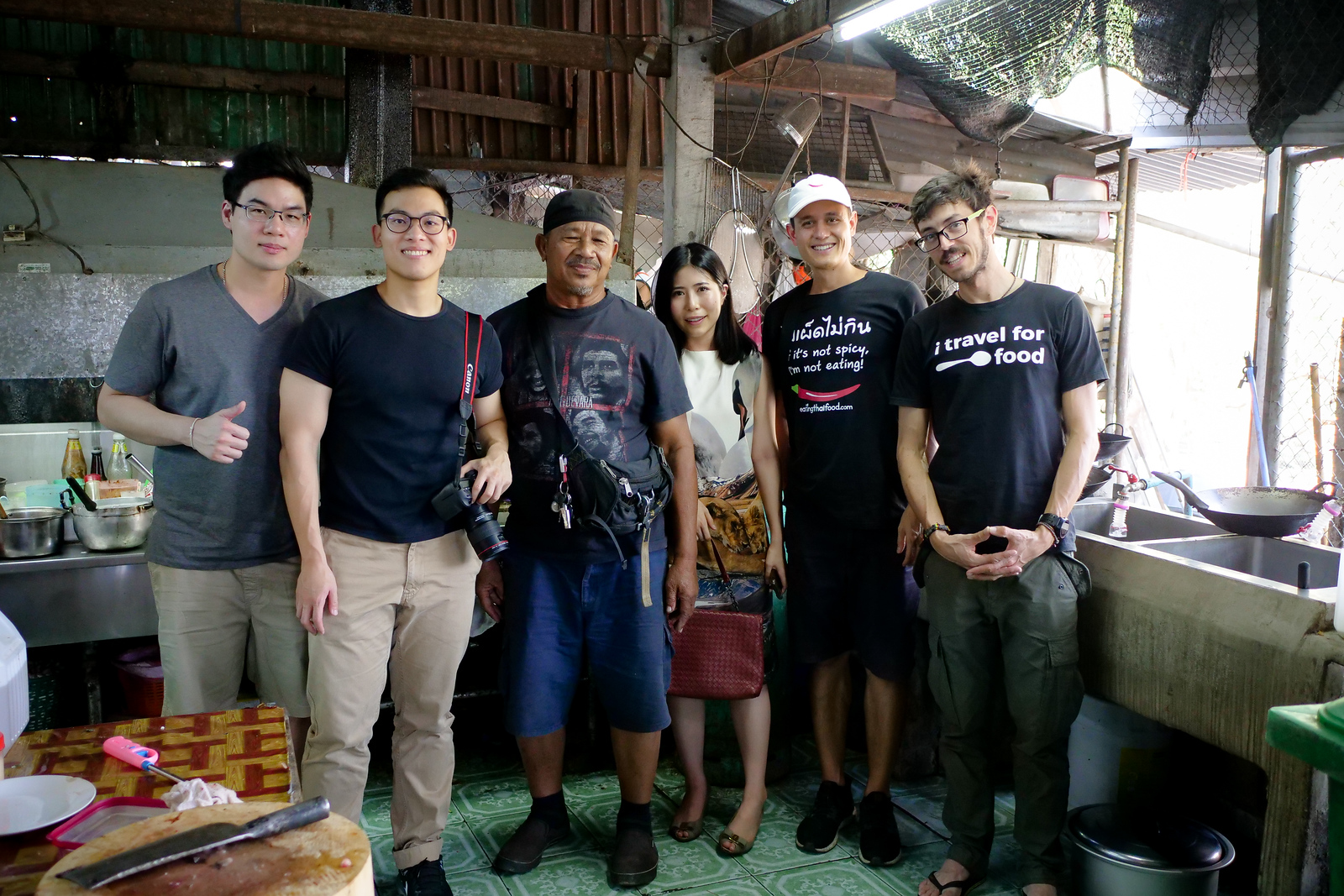 Chef Pa Chao poses for a photo with us after lunch
