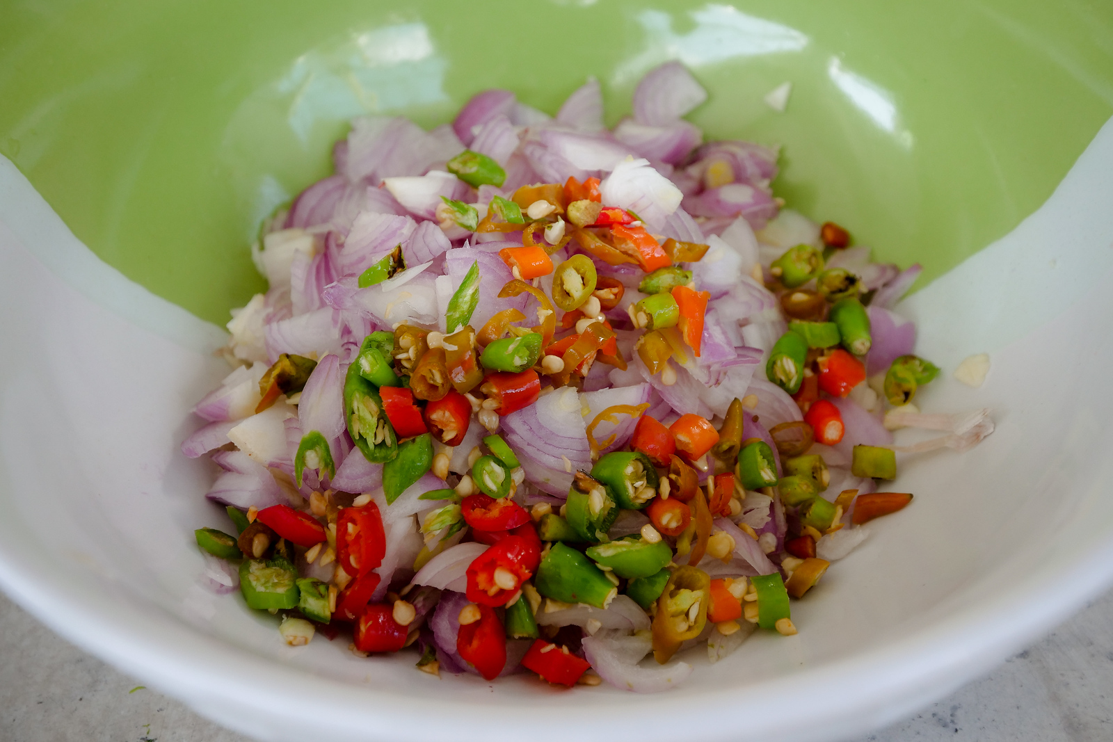 Ingredients for shrimp chili paste Southern-Thai style