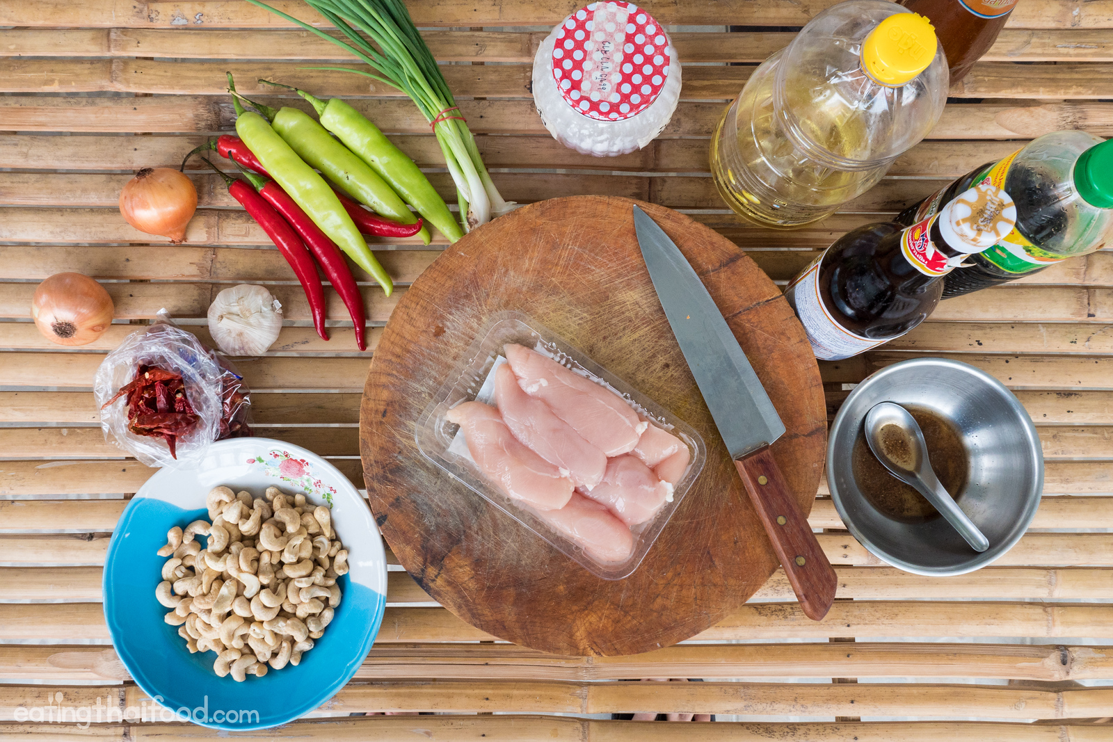 Thai cashew chicken ingredients