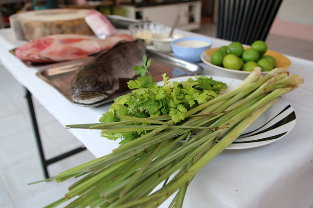 You'll be stuffing lemongrass inside the fish!