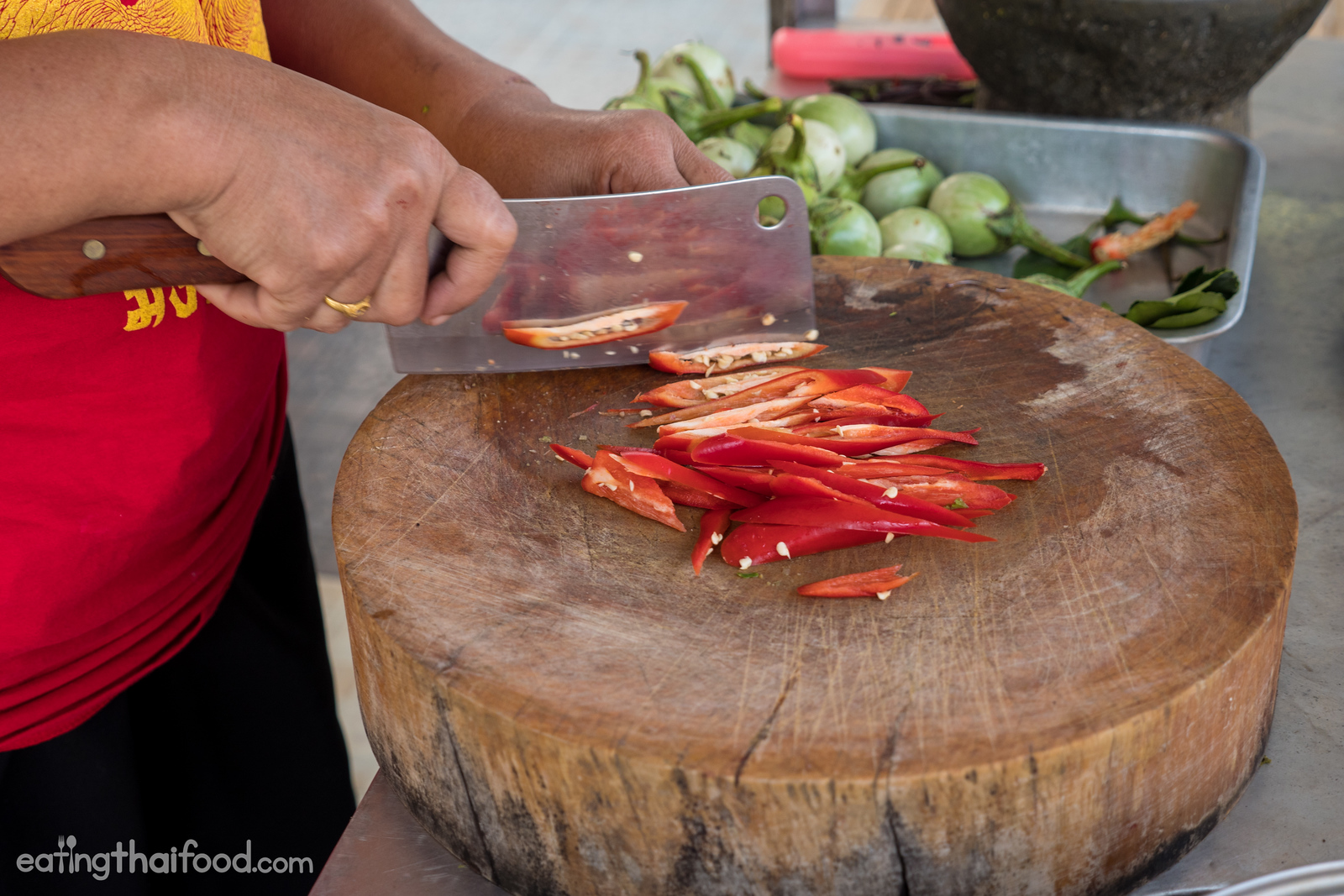 Thai red spur chilies