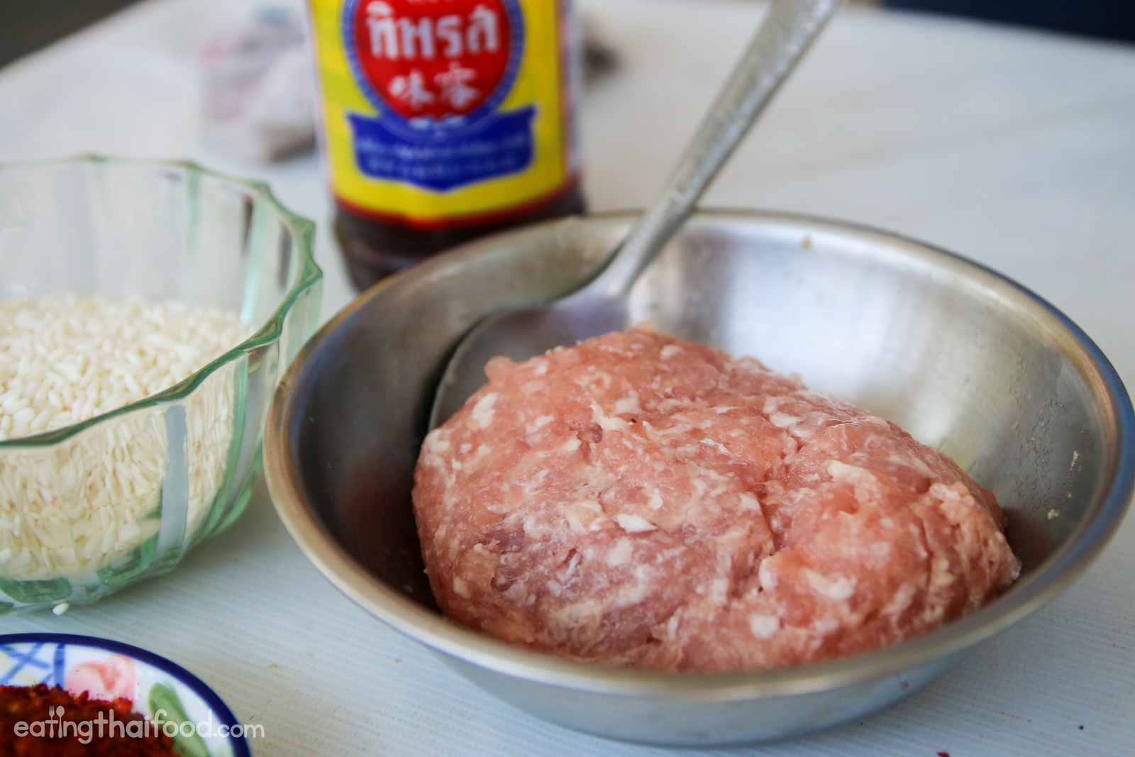 minced meat for making larb