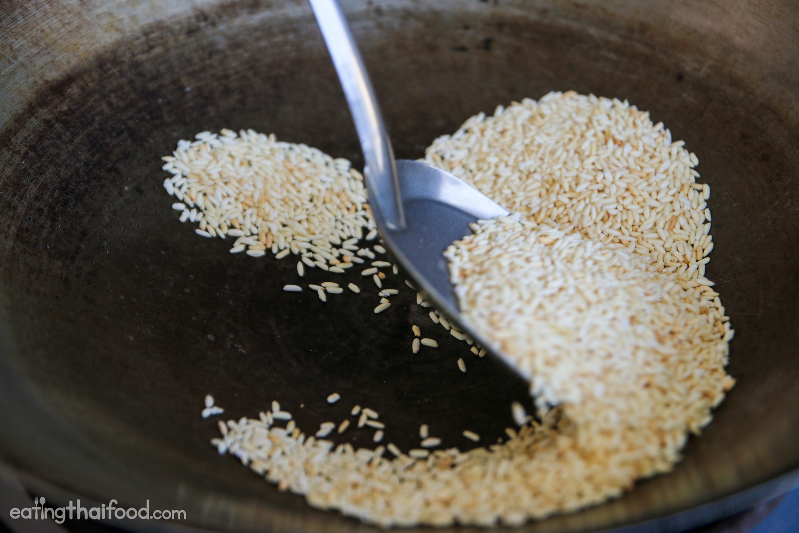 Sticky rice powder for larb