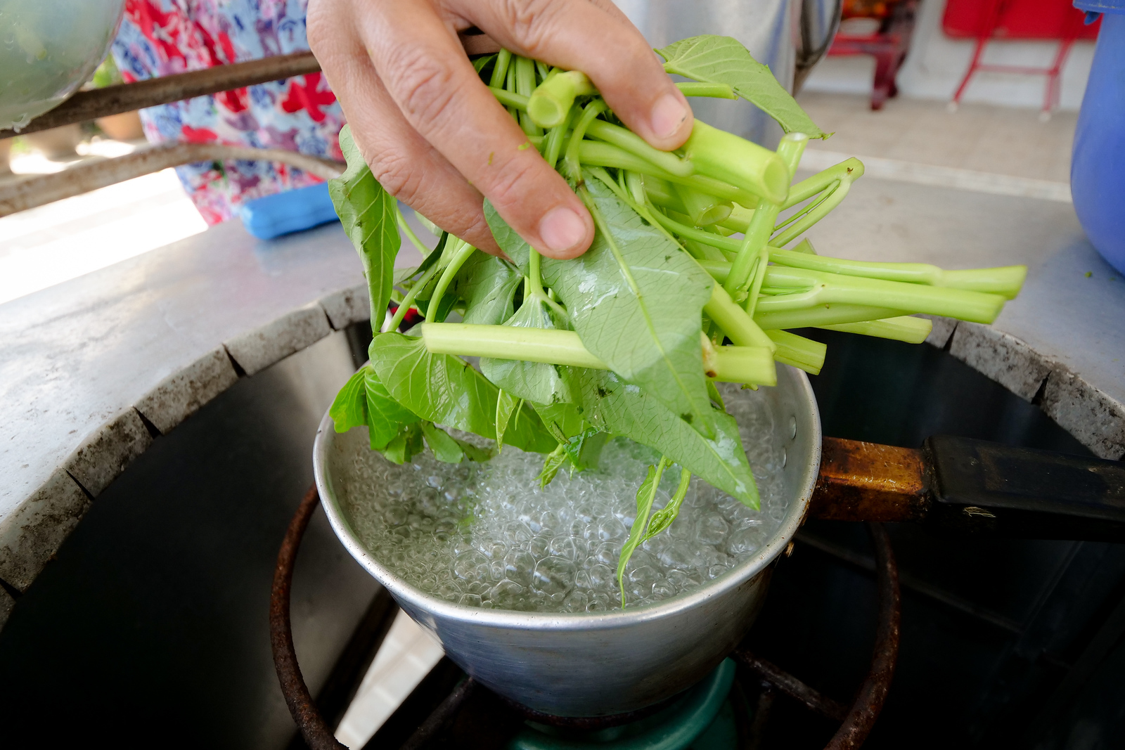 Morning Glory cooking Thai food